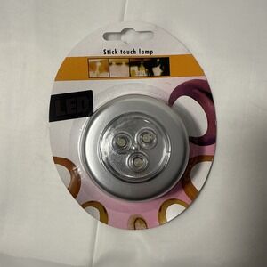 NEW Universal Wireless Stick Touch 3 LED Light Torch Lamp Silver